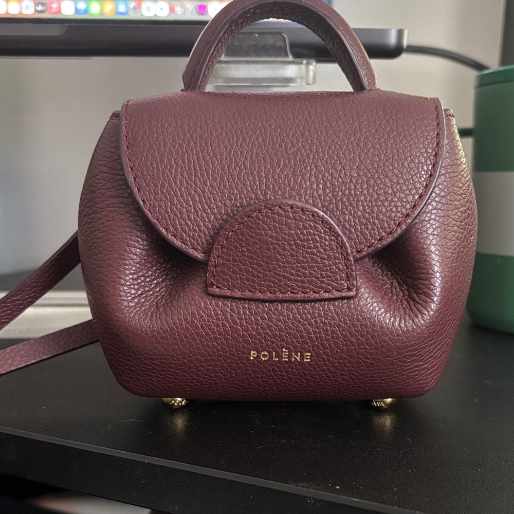 Polene Burgundy Micro Bag